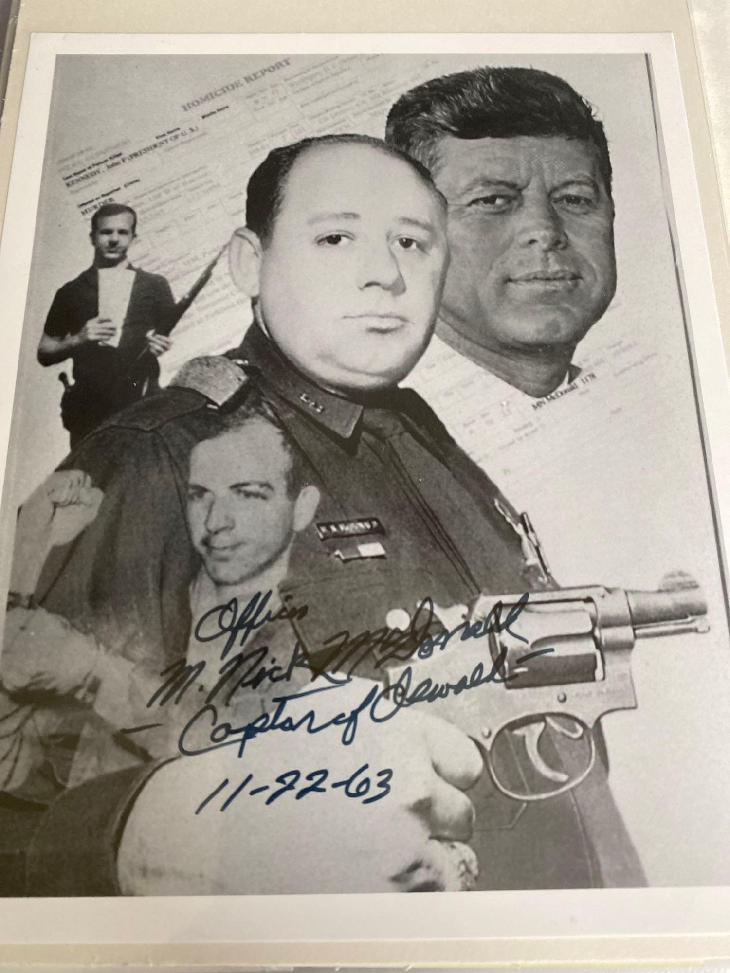 Signed G. Gordon Liddy Photo With Historic Autograph Cards