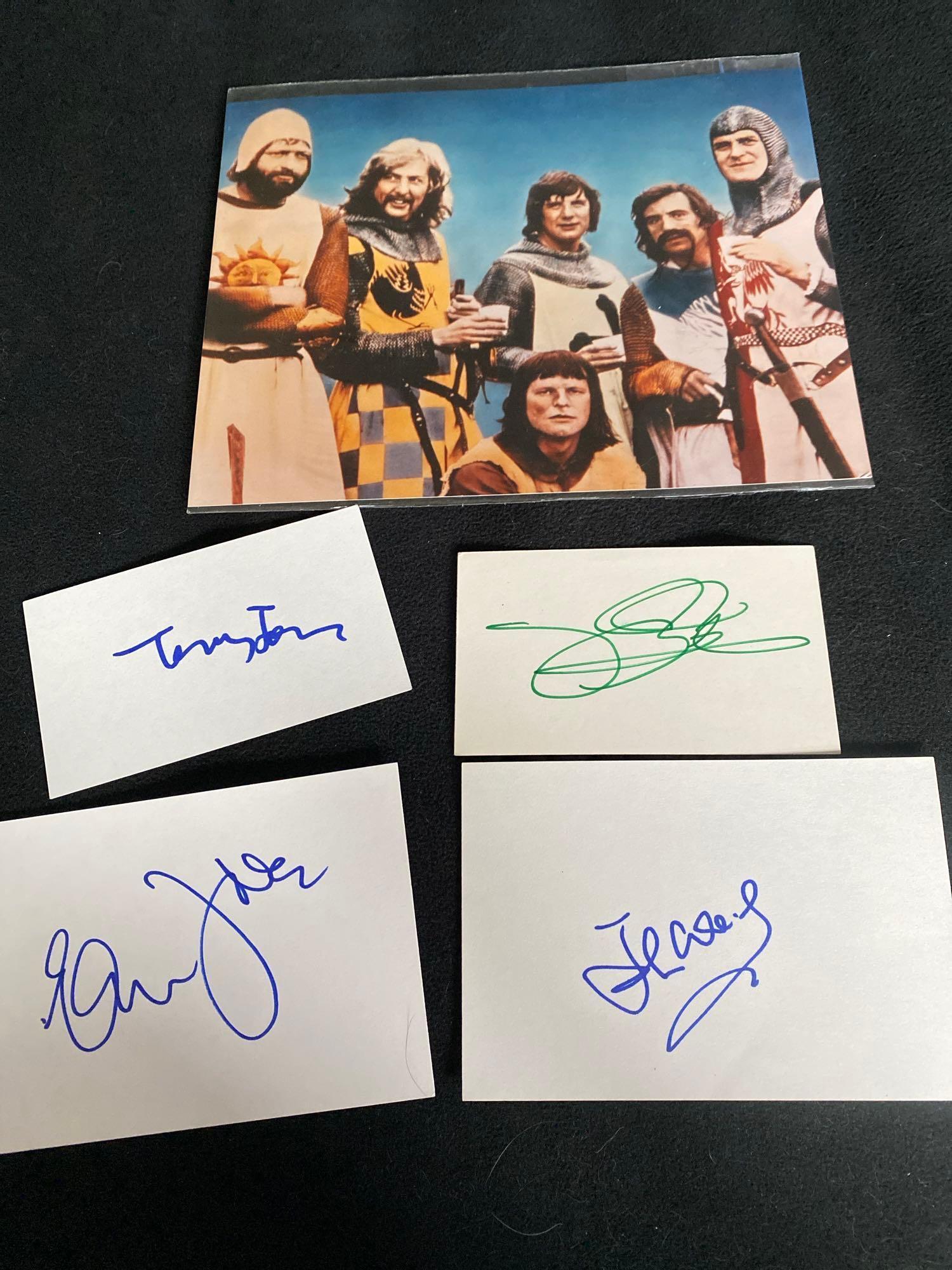 Two Celebrity Photos With Autograph Cards