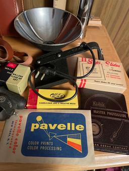 Vtg Camera Parts, Ephemera, Supplies and Accessories