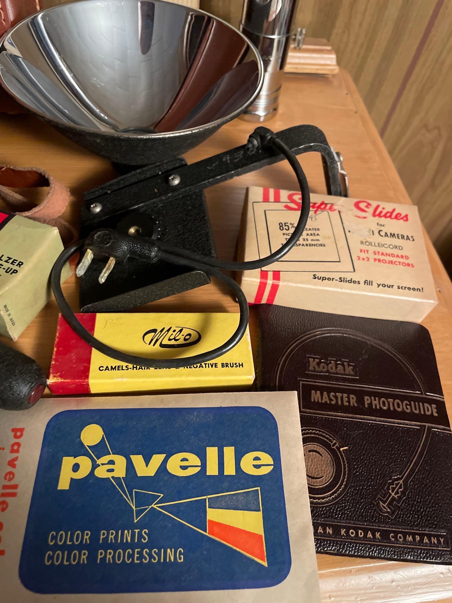 Vtg Camera Parts, Ephemera, Supplies and Accessories