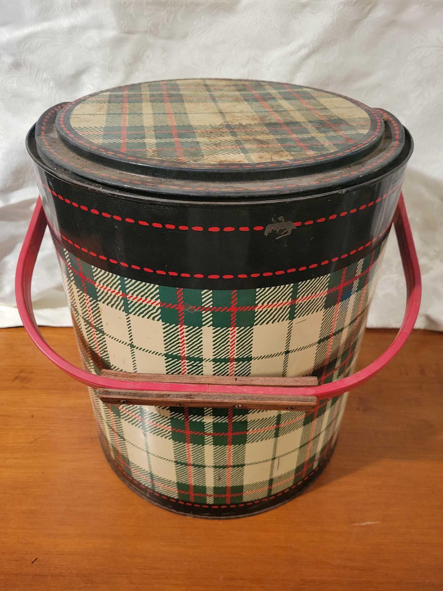 Vintage Skotch Kooler 4 gallon Green Tartan Plaid Cooler by Hamilton