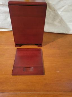 Wood Cremation Urn Box Cherry Finish