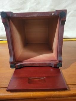 Wood Cremation Urn Box Cherry Finish