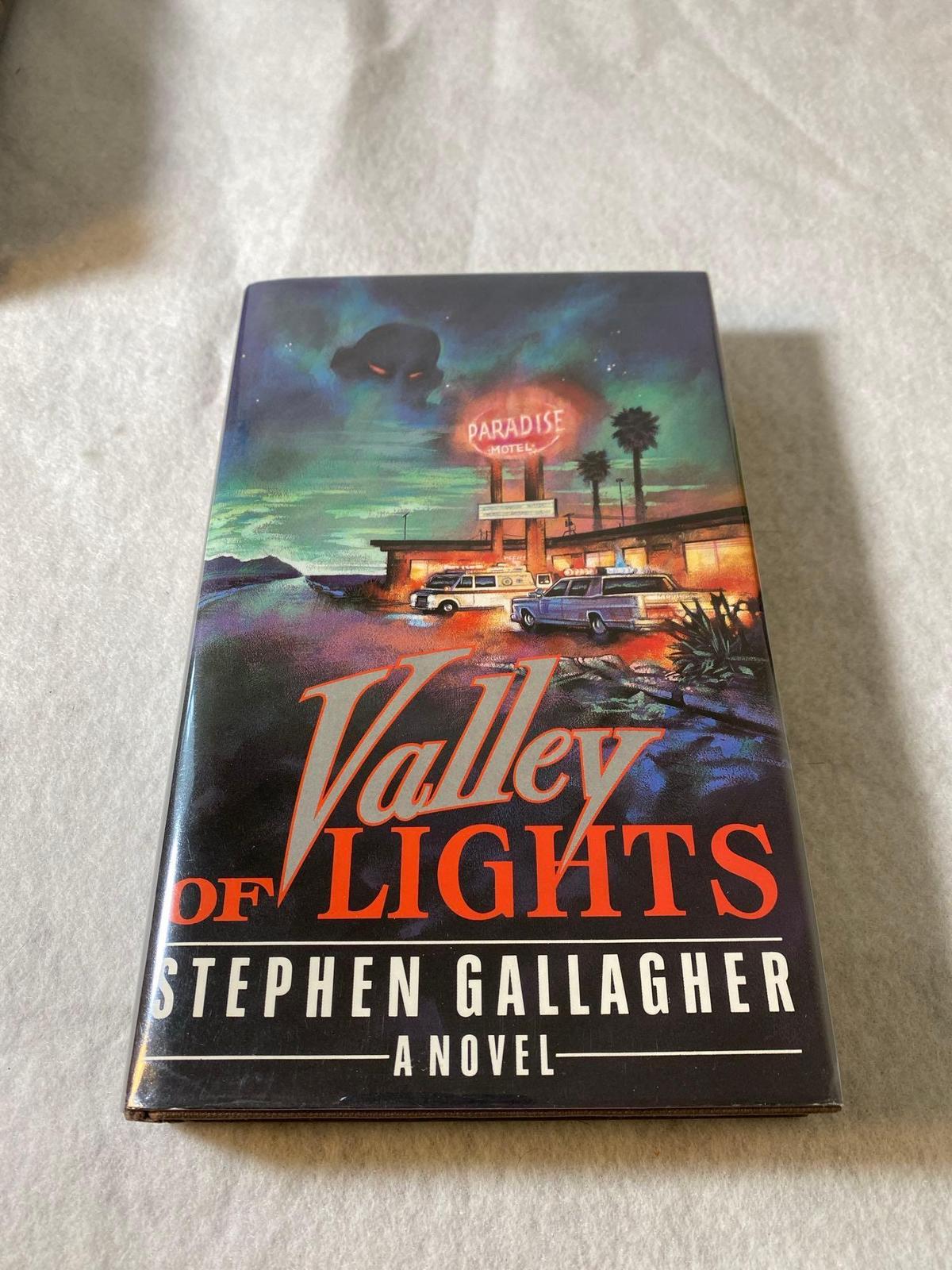 Signed Hardcover Valley Of Lights By Stephen Gallagher