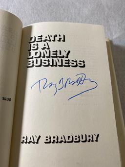 Signed First Trade Edition Death Is A Lonely Business By Ray Bradbury