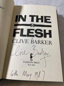 Signed Hardcover In The Flesh By Clive Barker