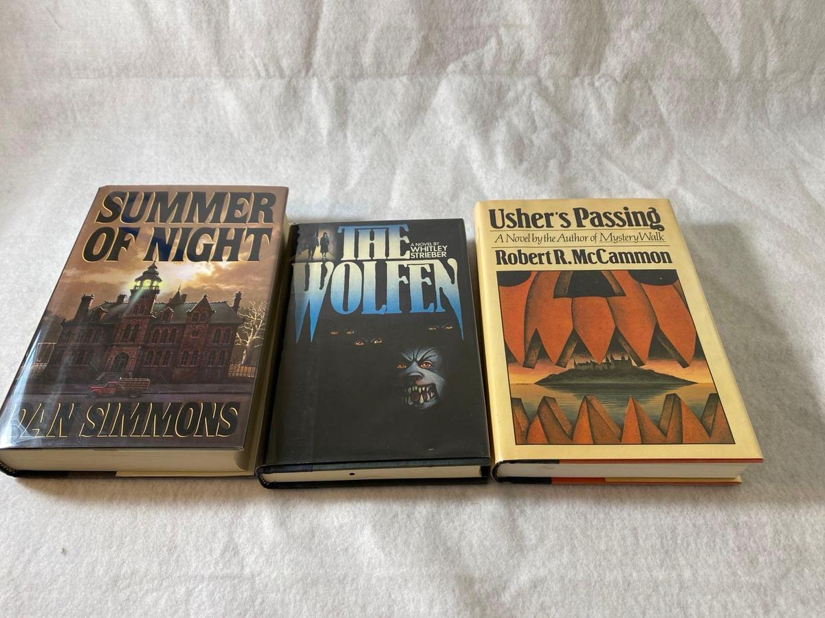 Three First Edition Horror Novels Signed