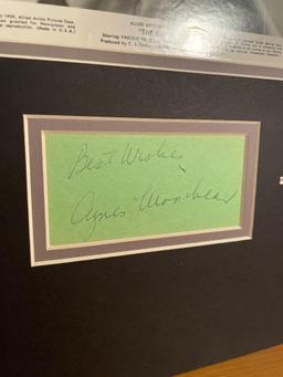 The Bat Lobby Card and Agnes Moorehead Signature