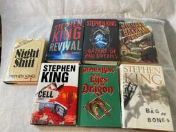 Seven Assorted Hard Cover Stephen King Novels