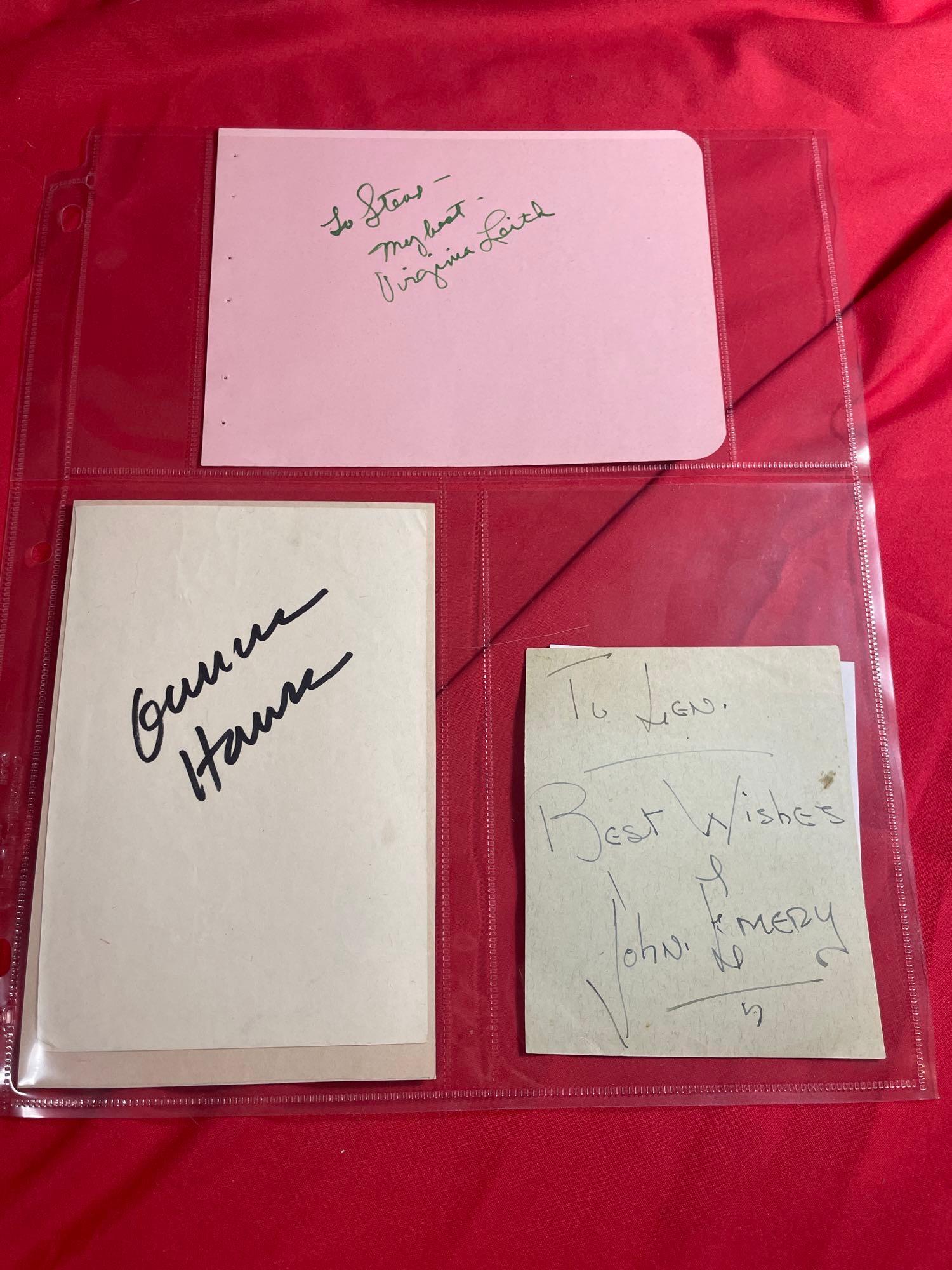 8 Celebrity Autographs