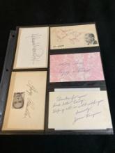 Five Celebrity Autographs