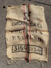 vintage Colombian coffee sack