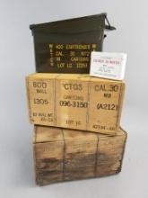 M72 Match Grade .30 Cal Empty Ammo Cases & Can