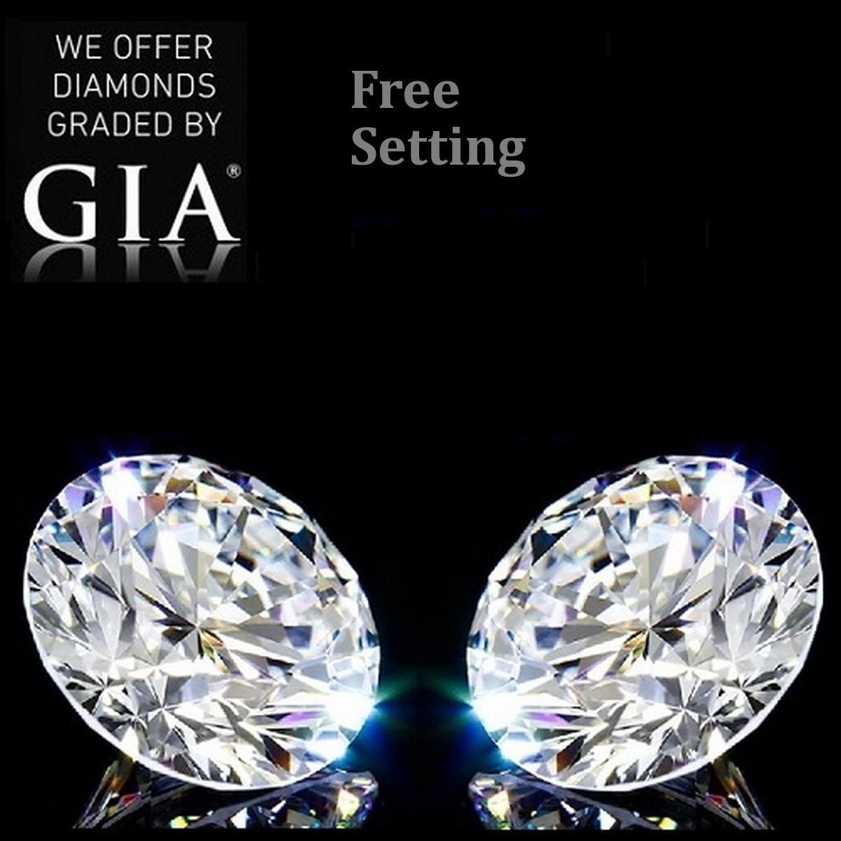 6.37 ct Round cut Diamond Pair