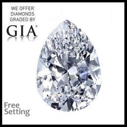 3.08 ct, Color E/VS2, Pear cut Diamond