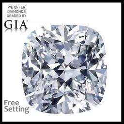 3.02 ct, Color D/VS1, Cushion cut Diamond