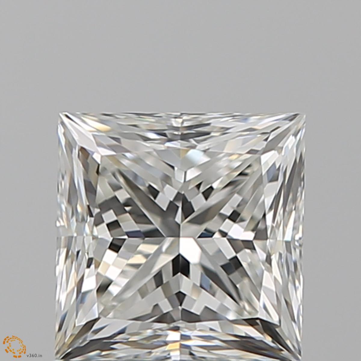 1.00 ct, H/VS1, Princess cut Diamond, 50% off Rapaport List Price (GIA Graded), Unmounted. Appraised