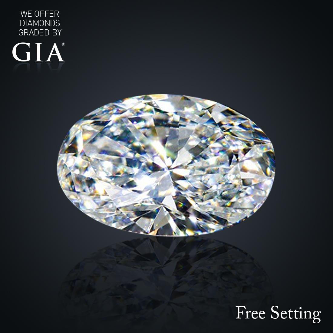 1.00 ct, F/VS2, Oval cut Diamond, 51% off Rapaport List Price (GIA Graded), Unmounted. Appraised Val