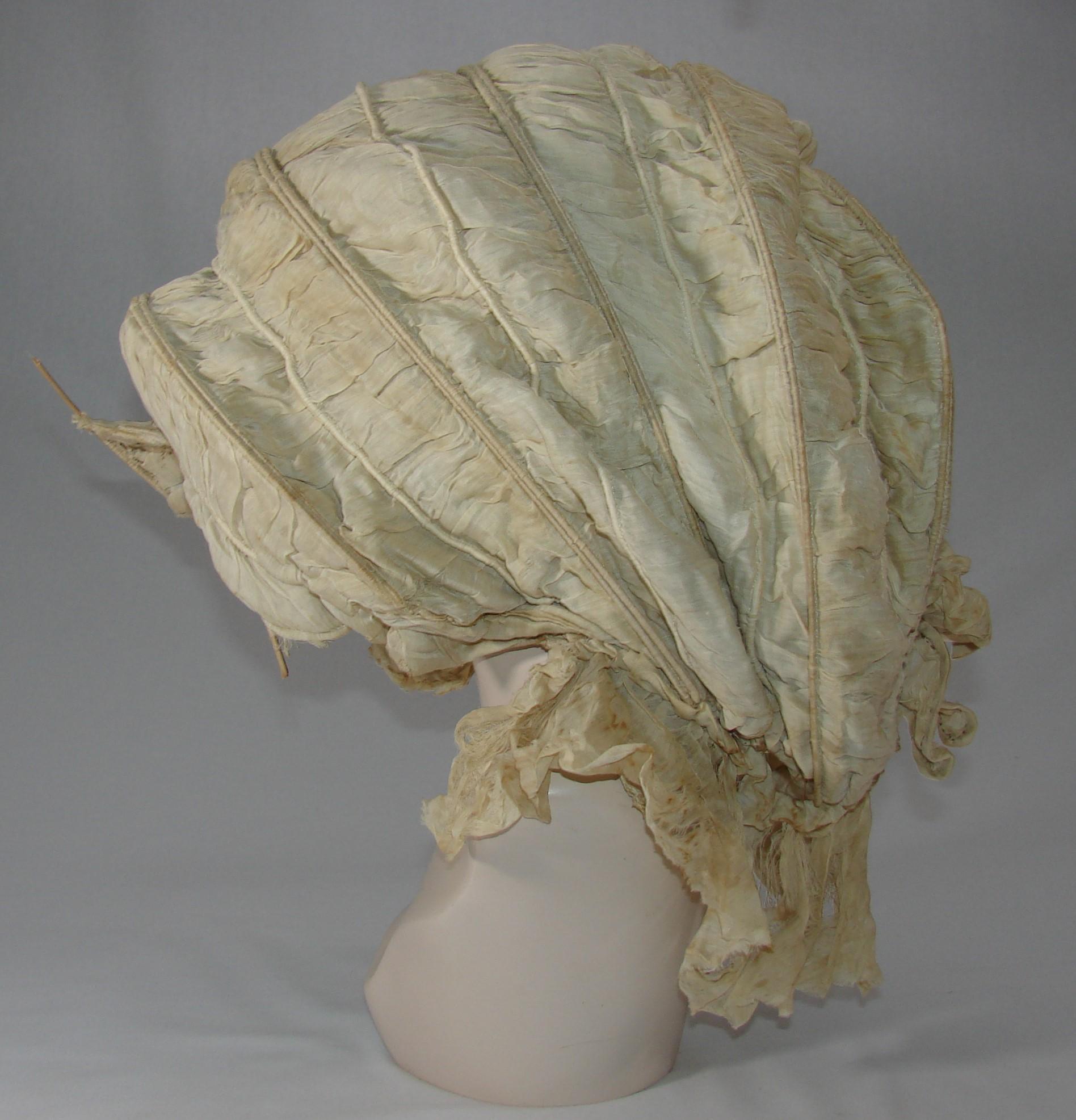 Antique 1800s Ladies Calash Bonnet