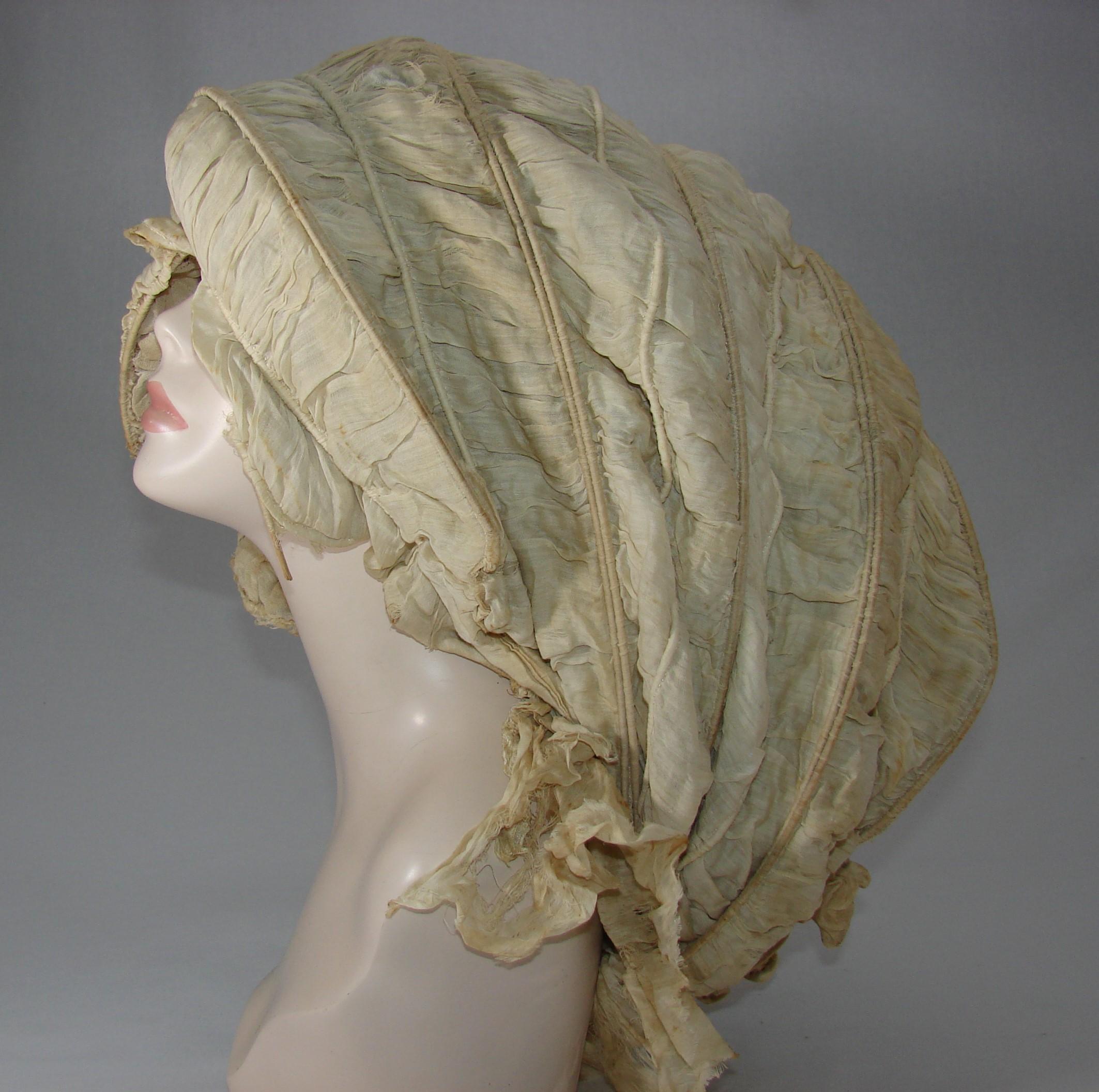 Antique 1800s Ladies Calash Bonnet