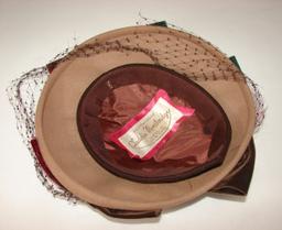 Vintage Ladies 1930s Velvet Hat By Laddie Northridge N.y.