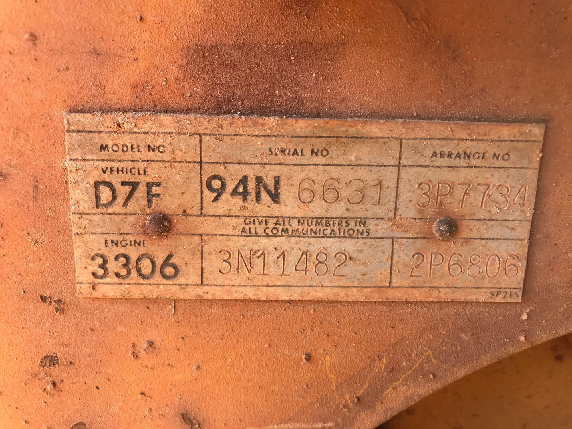 1973 Caterpillar D7F Crawler Dozer