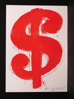 Andy Warhol: Red Dollar Sign