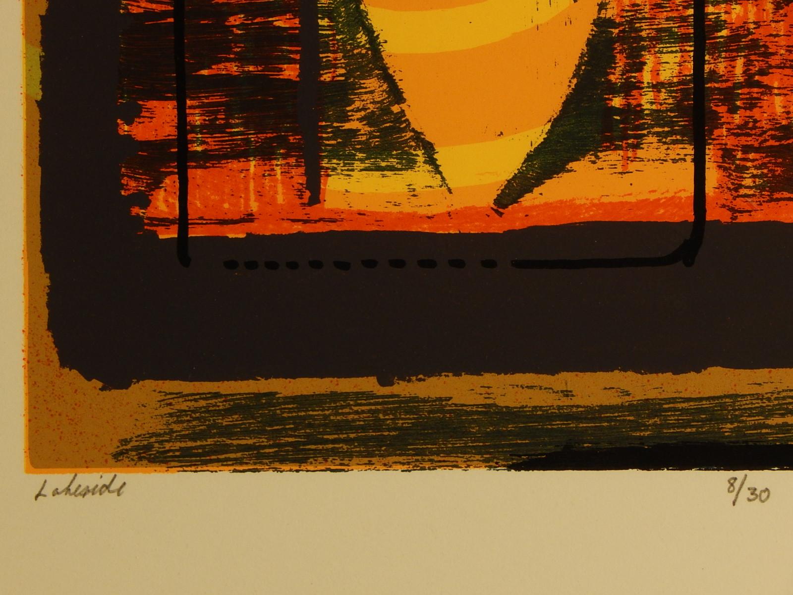 Robert Lee Mejer: Lakeside, 1998 Serigraph