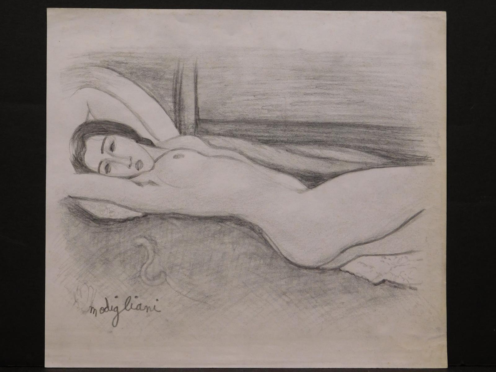 After Amedeo Modigliani: Reclining Nude