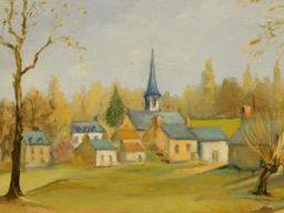 B. Touraix: Le Clocher de l'Eglise, French Landscape