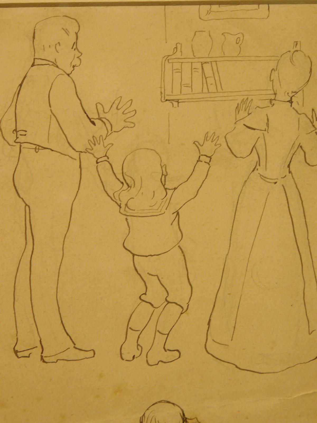 Elmer Boyd Smith: Three Pages of Caricatures of Children