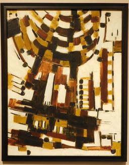 Mid-Century Abstract Oil Painting, c.1960