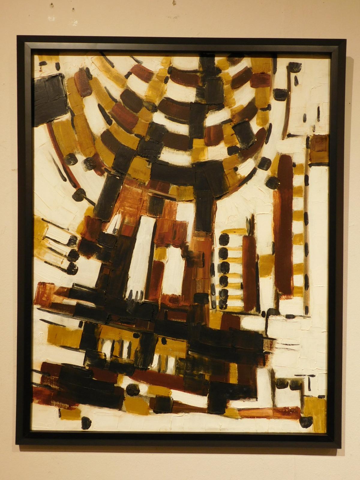 Mid-Century Abstract Oil Painting, c.1960