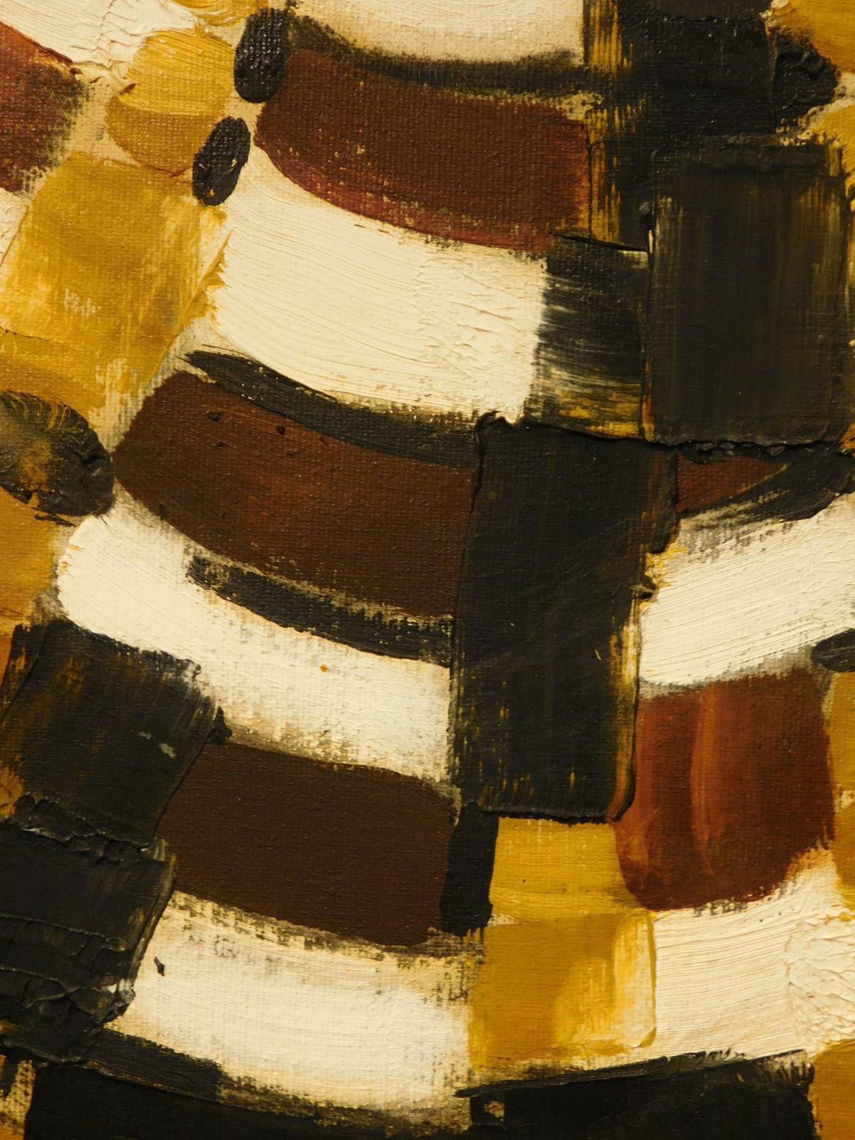 Mid-Century Abstract Oil Painting, c.1960