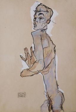 Egon Schiele: Self Portrait Study