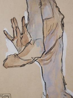Egon Schiele: Self Portrait Study