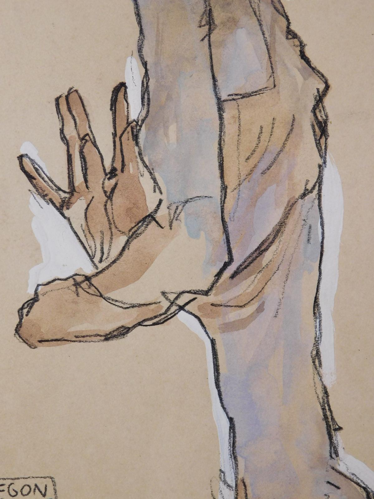 Egon Schiele: Self Portrait Study