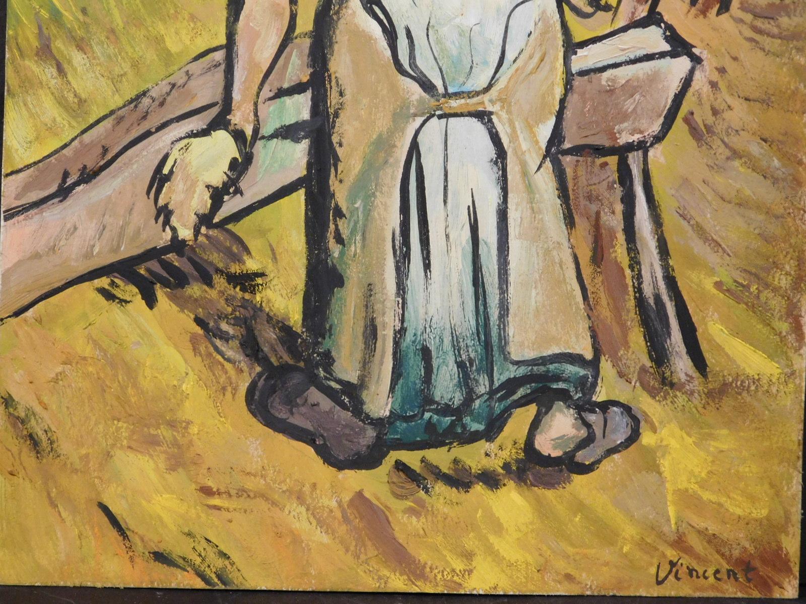 Vincent Van Gogh: Peasant Woman Cutting Straw (After Millet)