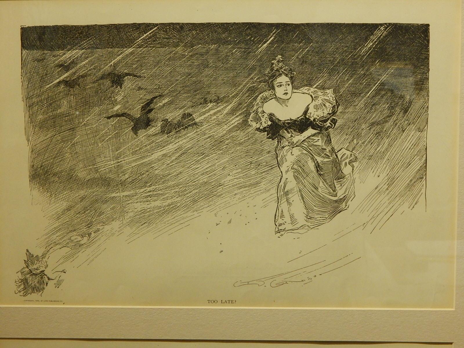 Charles Dana Gibson: Too Late! And That Restless Sea