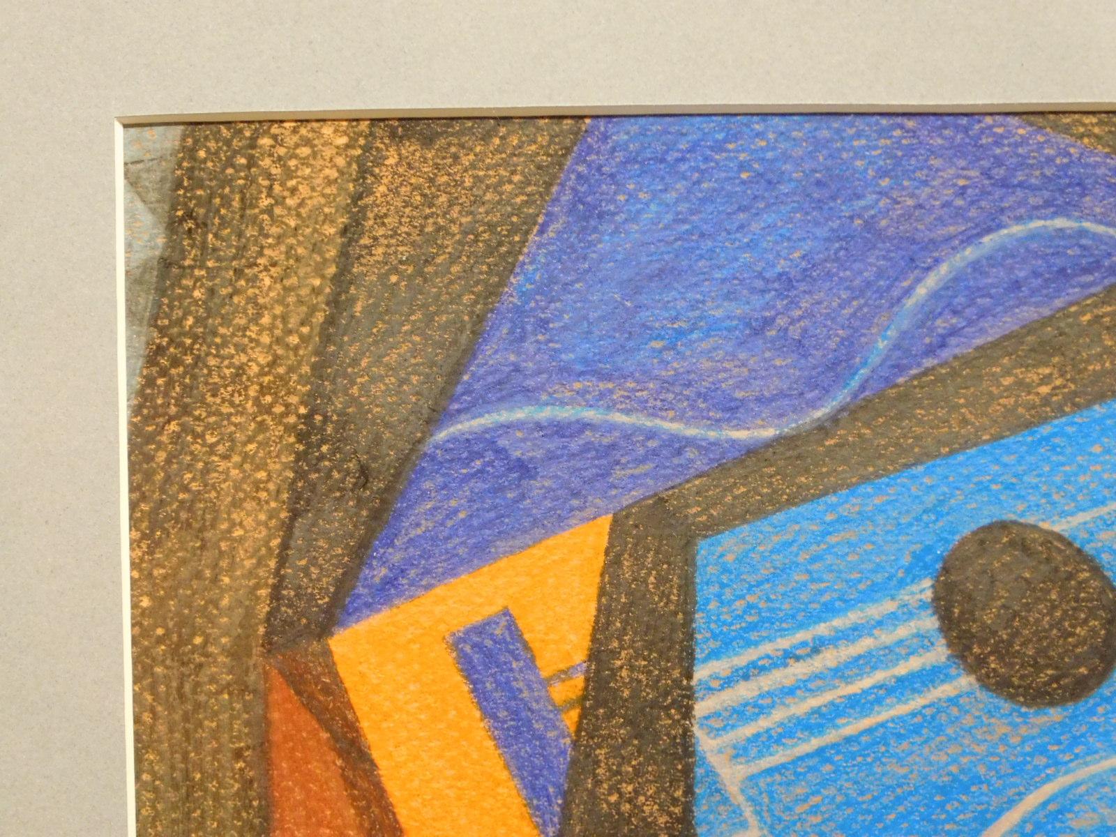 After Metzinger: Cubist Composition with Blue Guitar and Sheet Music.