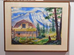 Howard Besnia: Barn and Mountains