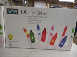 5 New Boxes of Christmas Lights - 4 mini lights, 1 ceramic lights