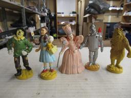 1987 Wizard of Oz Figure Collection (tallest 4") w/ Unopened Trading Cards