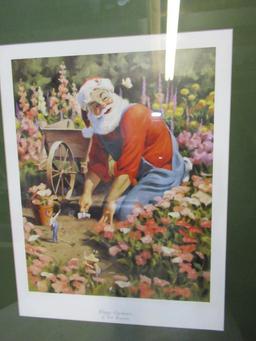 Framed Art "Happy Gardeners" by Tom Browning 20x24 NO SHIPPING