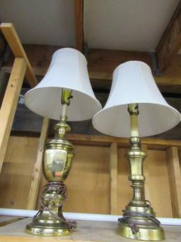 3 Brass Style Table Lamps. NO SHIPPING