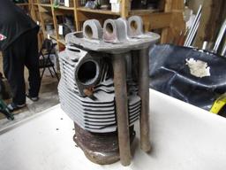 Vintage Continental Aircraft Engine Cylinder Head