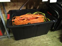 Large Tote of Extension Cords NO SHIPPING