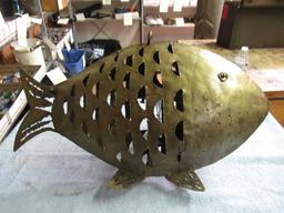 Metal Art Fish - Candle Holder/Decor