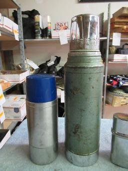 Flask, Thermos and Vintage Fire Suppressor