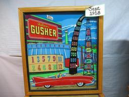 1958 Williams Gusher Auto Themed Pinball Machine. Works Great.